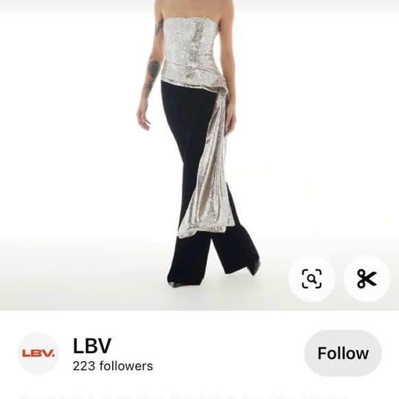 NWT bustier with sash by LBV - size 6 - Picture 2 of 2